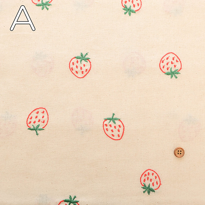 Made in China Cotton Sheeting Embroidered Fabric - Strawberry - nomura tailor