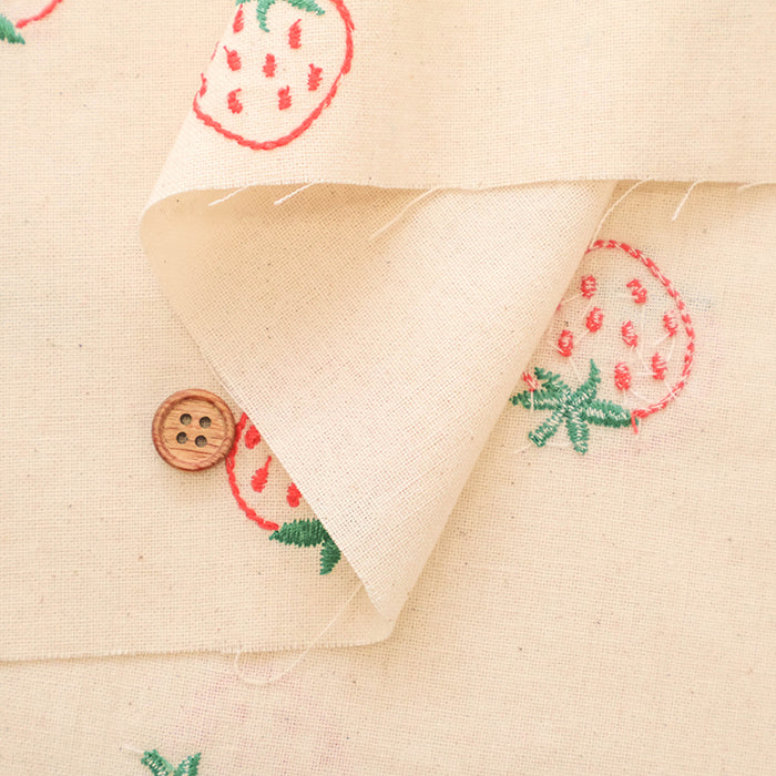 Made in China Cotton Sheeting Embroidered Fabric - Strawberry - nomura tailor