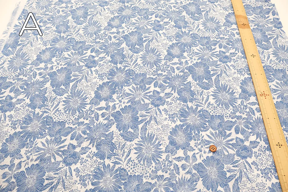 Cotton 80 Lawn Cotton 80 Lawn Ripple-printed Fabric - Flower - nomura tailor