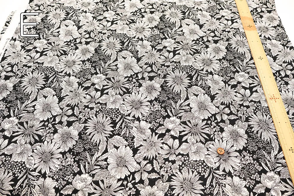 Cotton 80 Lawn Cotton 80 Lawn Ripple-printed Fabric - Flower - nomura tailor