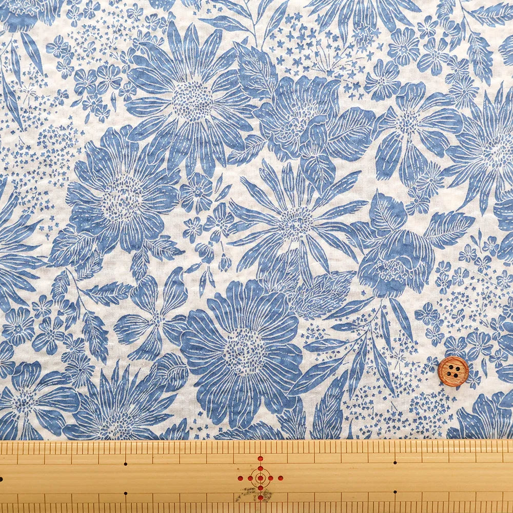 Cotton 80 Lawn Cotton 80 Lawn Ripple-printed Fabric - Flower - nomura tailor