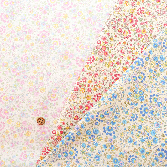 Cotton Broad Printed Fabric - Paisley Flower - nomura tailor