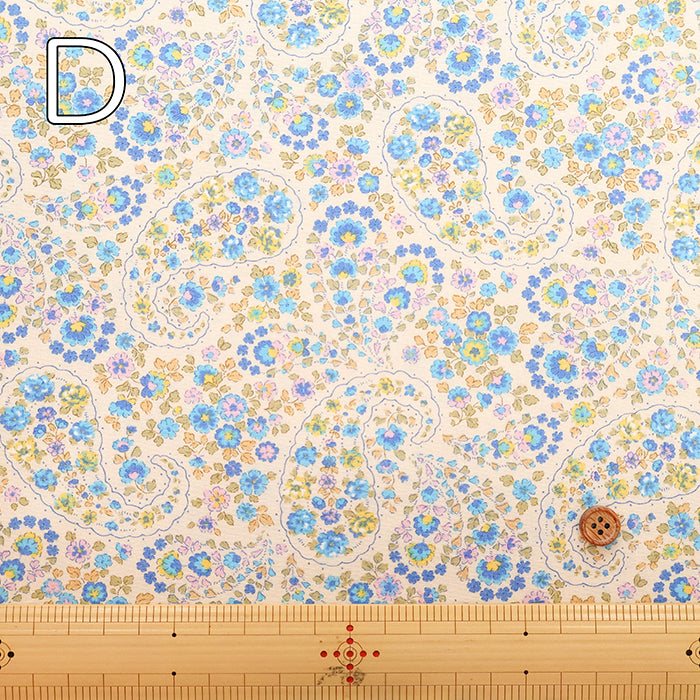 Cotton Broad Printed Fabric - Paisley Flower - nomura tailor