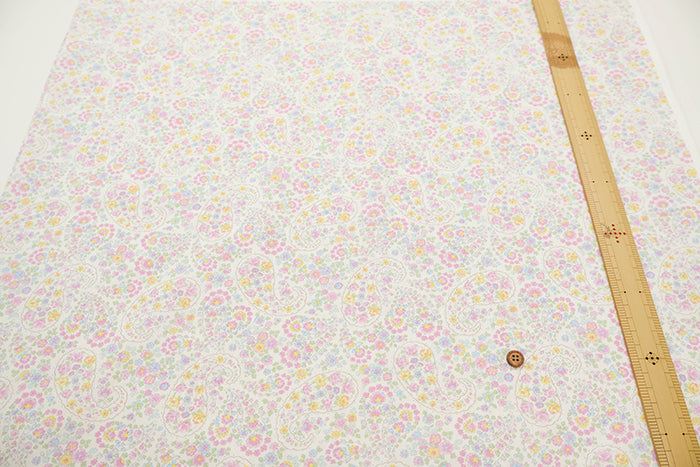 Cotton Broad Printed Fabric - Paisley Flower - nomura tailor