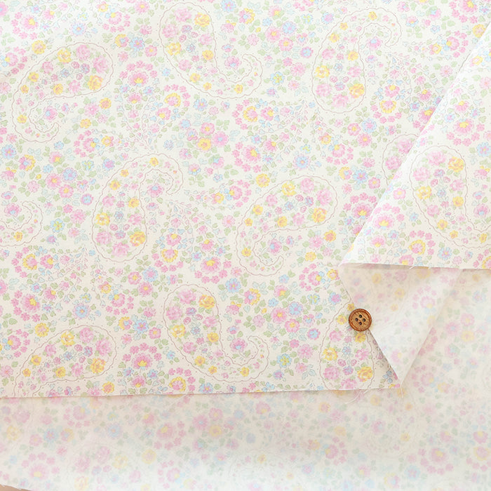 Cotton Broad Printed Fabric - Paisley Flower - nomura tailor