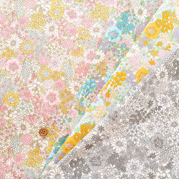 Cotton Broad Printed Fabric - Flower - nomura tailor