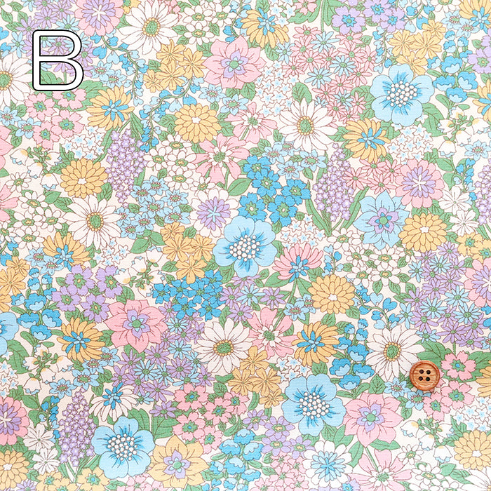 Cotton Broad Printed Fabric - Flower - nomura tailor