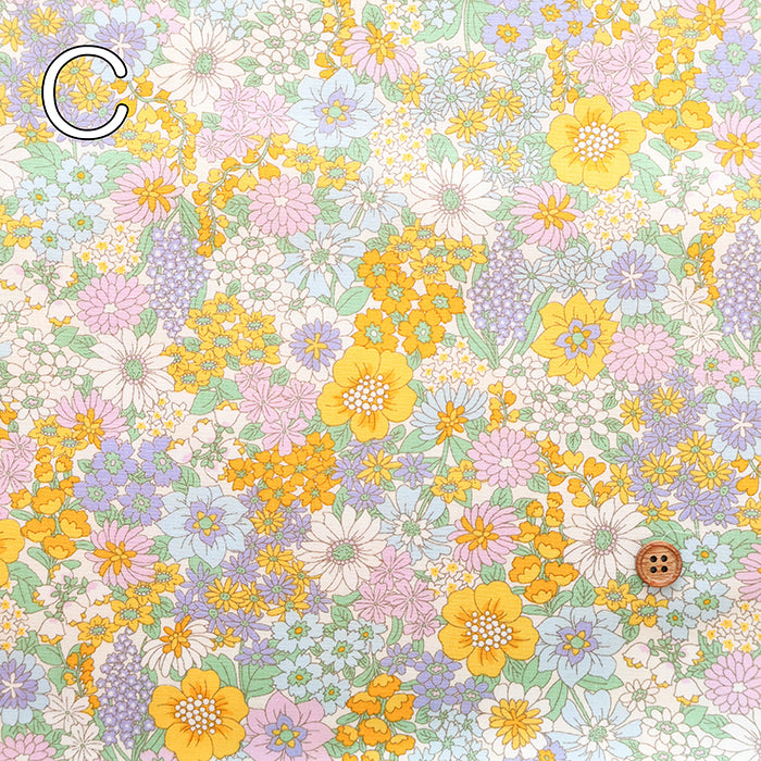 Cotton Broad Printed Fabric - Flower - nomura tailor