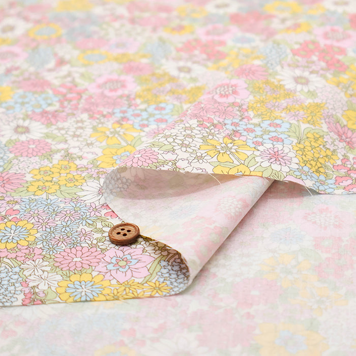 Cotton Broad Printed Fabric - Flower - nomura tailor