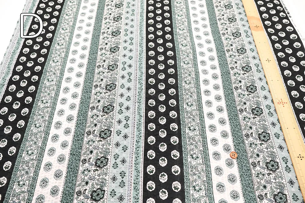 Cotton 80 Lawn Ripple-printed Fabric プロバンスストライプ - nomura tailor