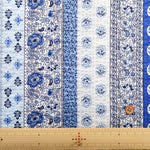 Cotton 80 Lawn Ripple-printed Fabric プロバンスストライプ - nomura tailor