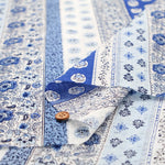 Cotton 80 Lawn Ripple-printed Fabric プロバンスストライプ - nomura tailor