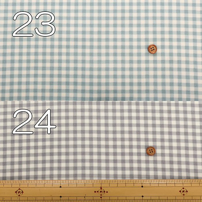 Cotton Oxford Laminated Fabric <Matte> - Gingham Check - nomura tailor