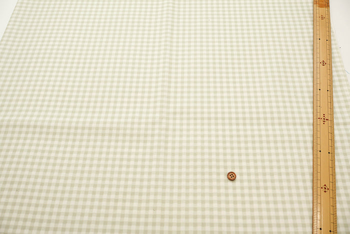 Cotton Oxford Laminated Fabric <Matte> - Gingham Check - nomura tailor