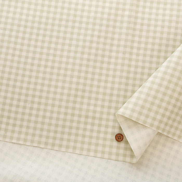 Cotton Oxford Laminated Fabric <Matte> - Gingham Check - nomura tailor