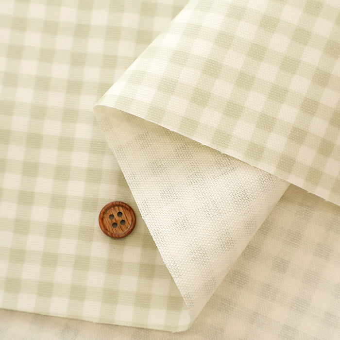 Cotton Oxford Laminated Fabric <Matte> - Gingham Check - nomura tailor