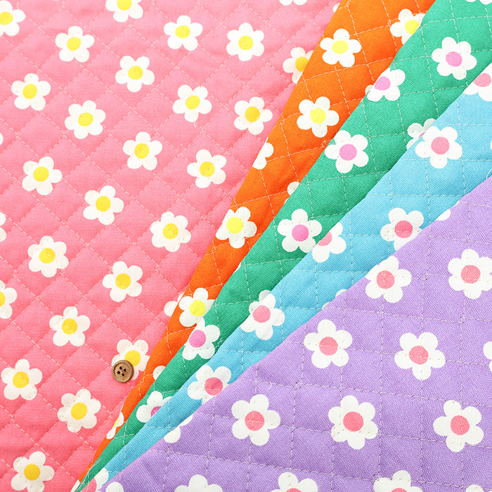 Cotton Oxford Quilted Fabric - Petit Flower <Full Needle>