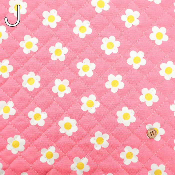 Cotton Oxford Quilted Fabric - Petit Flower <Full Needle>