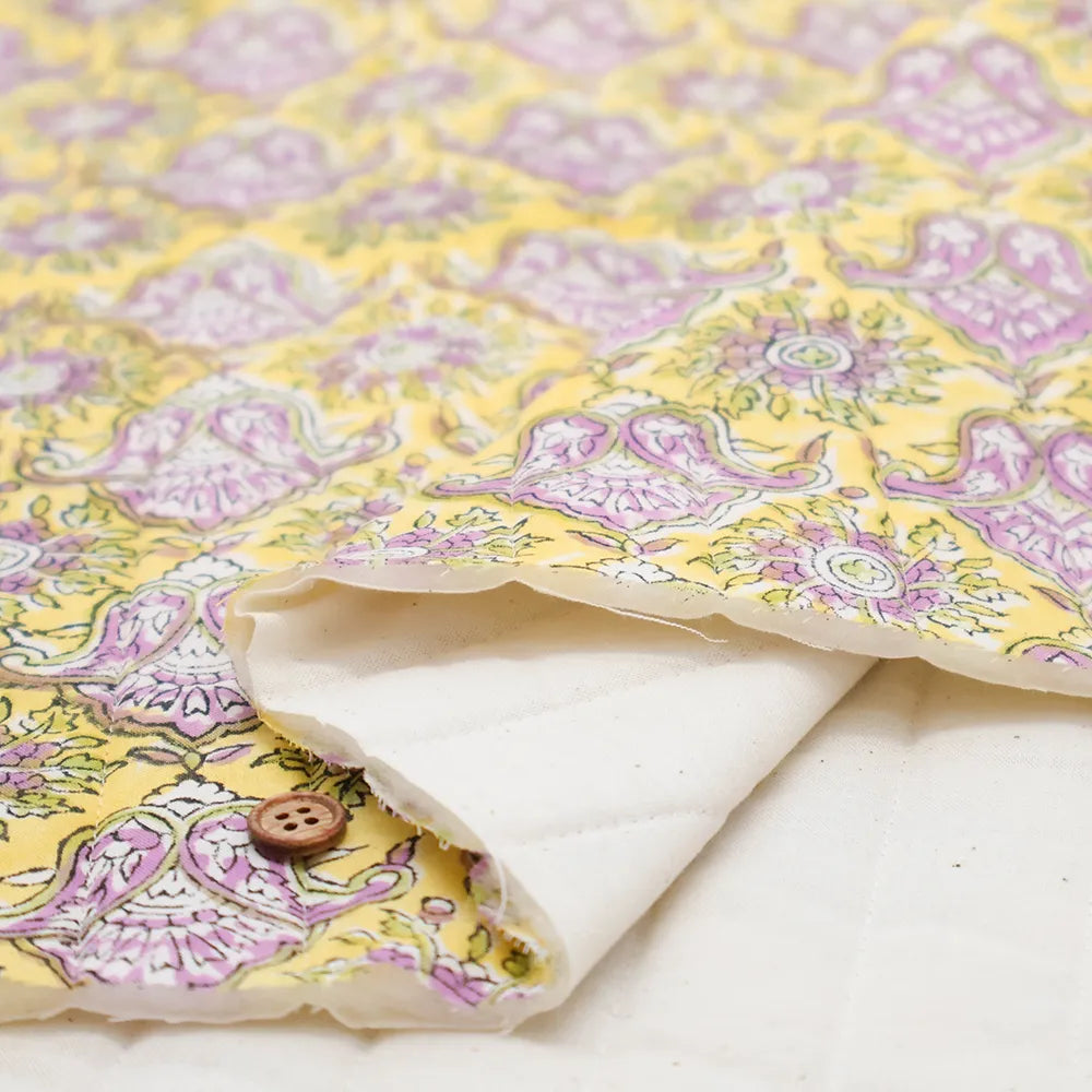 Made in India Cotton Cambric Printed Quilt Fabric - Ethnic Motif - nomura tailor