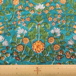 Made in India Cotton Cambric Printed Quilt Fabric - Ethnic Wildflowers - nomura tailor
