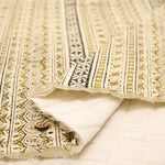 Made in India Cotton Cambric Printed Quilt Fabric - Ethnic Stripe - nomura tailor