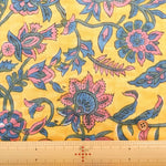Made in India Cotton Cambric Printed Quilt Fabric - Ethnic Ivy Flower - nomura tailor