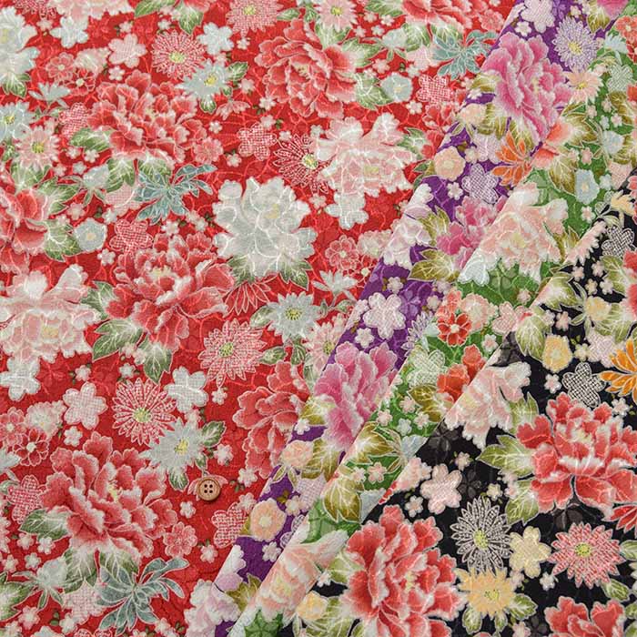 Polyester Tirimen Jacquard printed fabric Peony - nomura tailor