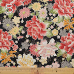 Polyester Tirimen Jacquard printed fabric Peony - nomura tailor