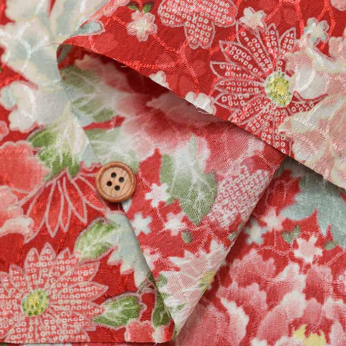 Polyester Tirimen Jacquard printed fabric Peony - nomura tailor