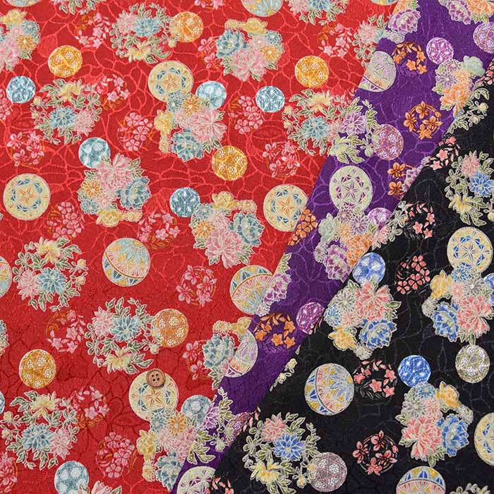 Polyester Tirimen Jacquard printed fabric Flower Ball - nomura tailor