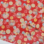 Polyester Tirimen Jacquard printed fabric Flower Ball - nomura tailor