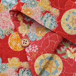 Polyester Tirimen Jacquard printed fabric Flower Ball - nomura tailor