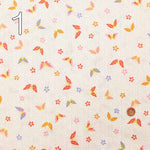 Cotton Sheeting Print Fabric Old Gurashi Butterfly - nomura tailor