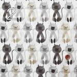 Cotton broadcloth print fabric Cat - nomura tailor