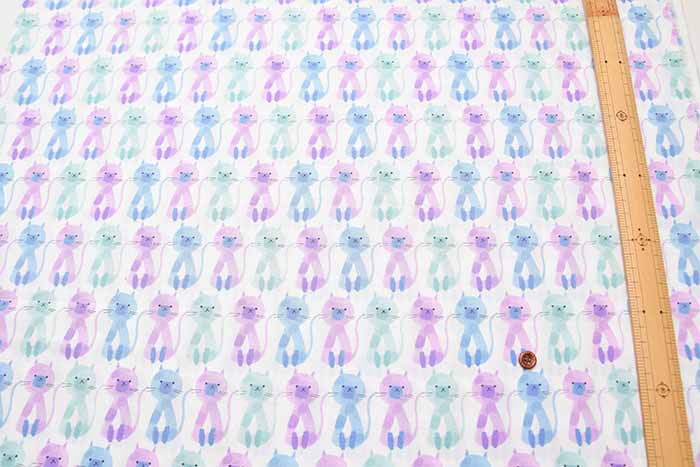 Cotton broadcloth print fabric Cat - nomura tailor