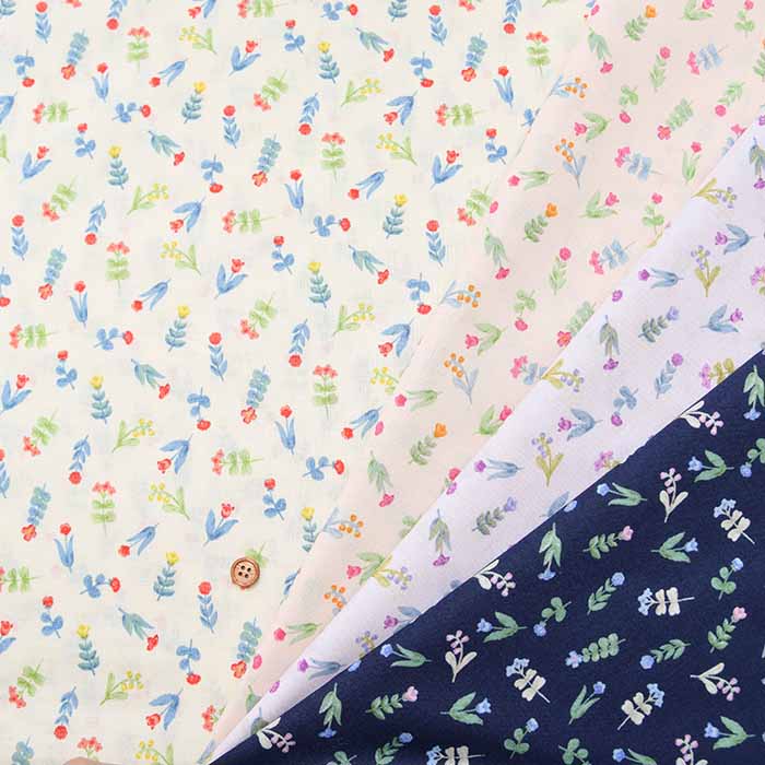 Cotton broadcloth printed fabric Watercolour Ohana - nomura tailor