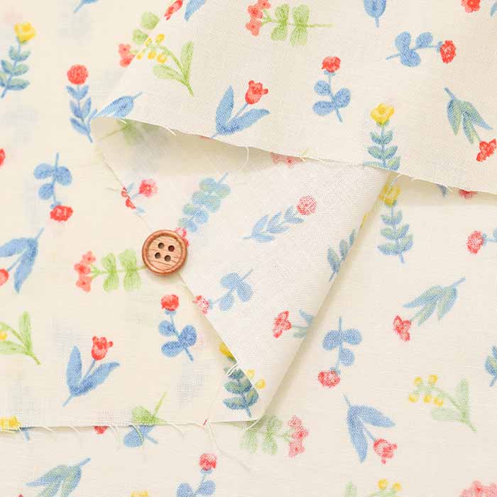 Cotton broadcloth printed fabric Watercolour Ohana - nomura tailor