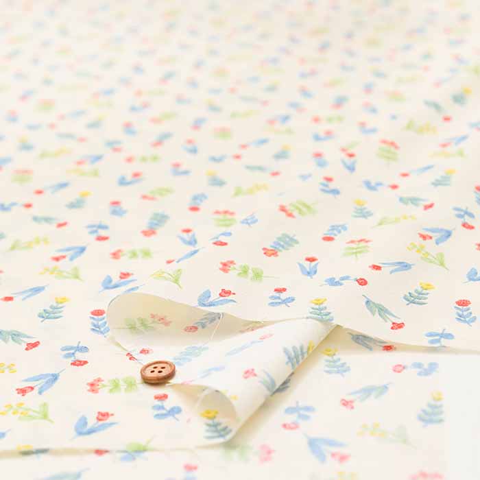 Cotton broadcloth printed fabric Watercolour Ohana - nomura tailor