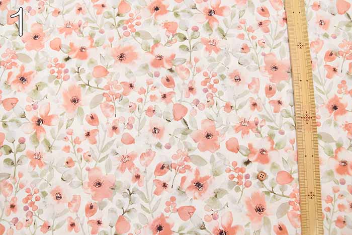 Cotton broadcloth printed fabric Eden - nomura tailor