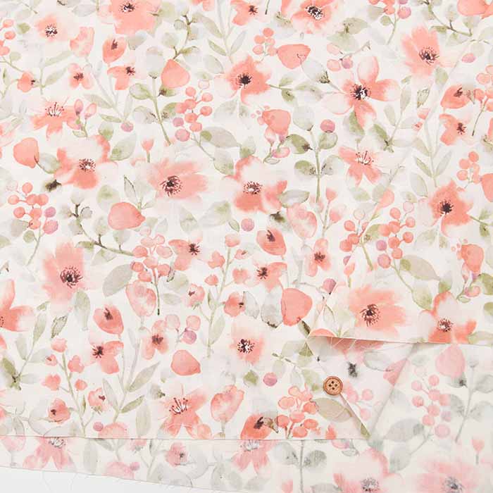 Cotton broadcloth printed fabric Eden - nomura tailor