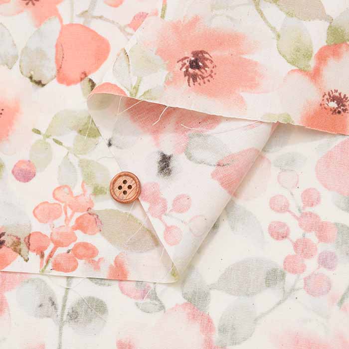 Cotton broadcloth printed fabric Eden - nomura tailor