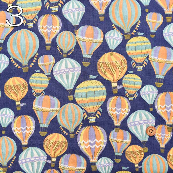 Cotton broadcloth printed fabric Balloon - nomura tailor