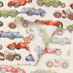 Cotton broadcloth printed fabric Racing car - nomura tailor