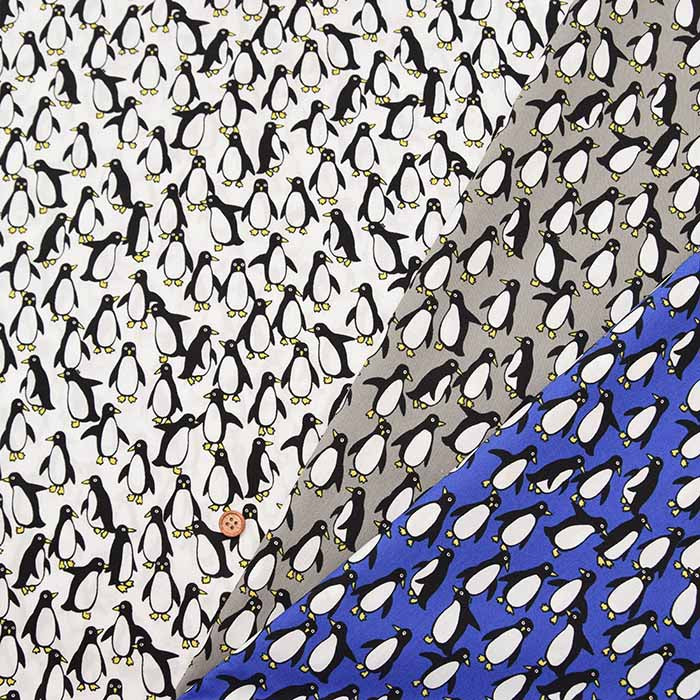 Cotton broadcloth printed fabric Penguin - nomura tailor
