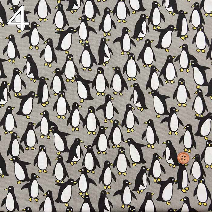 Cotton broadcloth printed fabric Penguin - nomura tailor