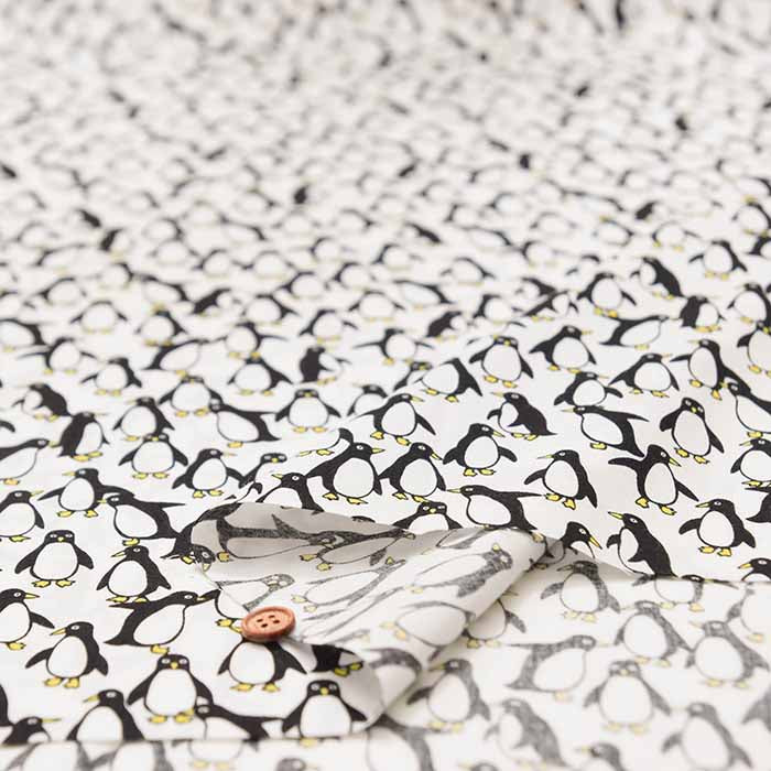 Cotton broadcloth printed fabric Penguin - nomura tailor