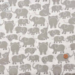 Cotton broadcloth printed fabric Elephant - nomura tailor