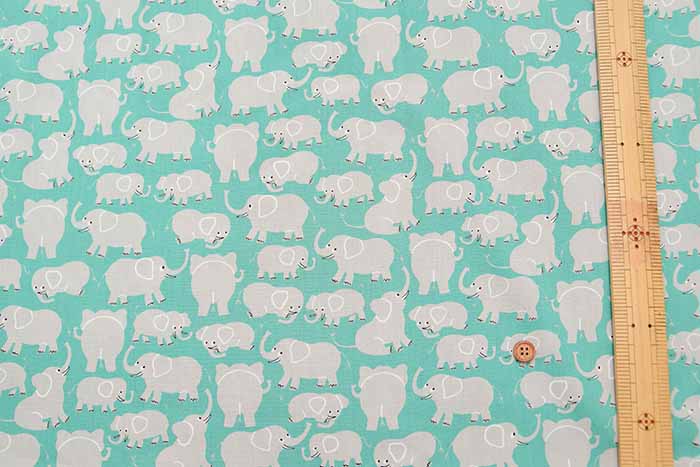 Cotton broadcloth printed fabric Elephant - nomura tailor