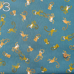 Cotton broadcloth printed fabric Monkey - nomura tailor