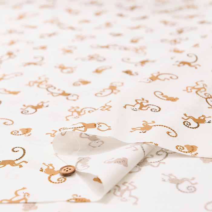 Cotton broadcloth printed fabric Monkey - nomura tailor